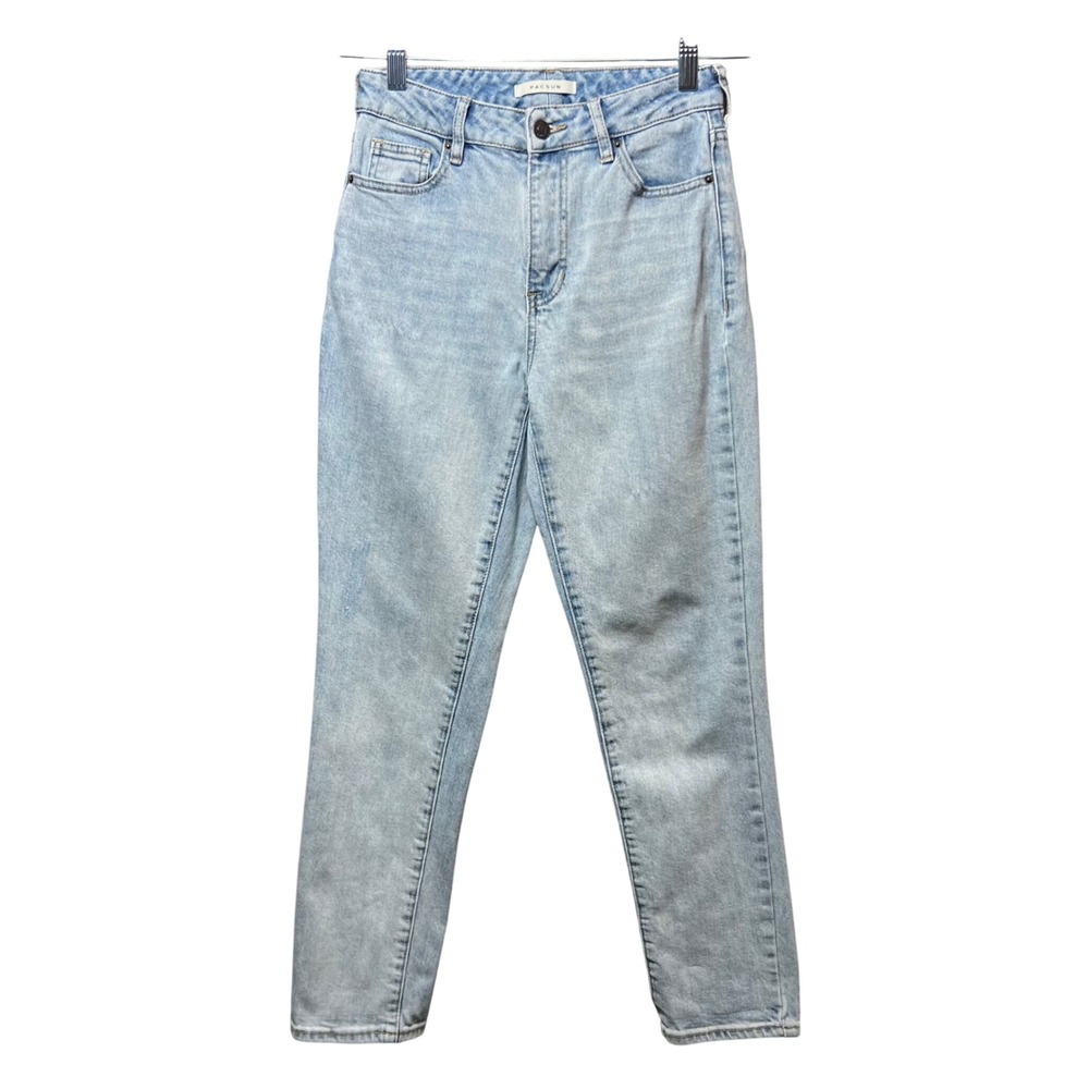 Pacsun Mom Jeans High Rise Light Wash Denim Comfort‎ Fit Womens Size 25